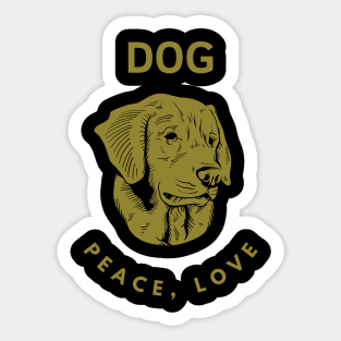 dog lovers gold Sticker